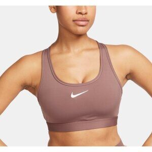 Nike Women's Swoosh Padded Medium-Impact Sports Bra Mauve XS